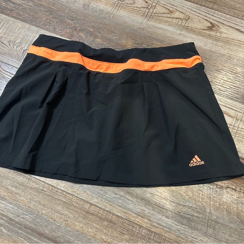 Adidas Black Skirt with Orange Accent